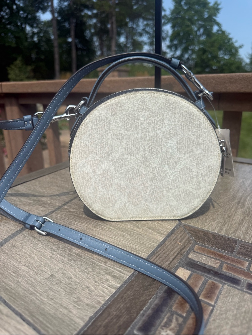 NWT Coach Canteen Crossbody Bag in Signature Canvas with Varsity Motif - Picture 3 of 12